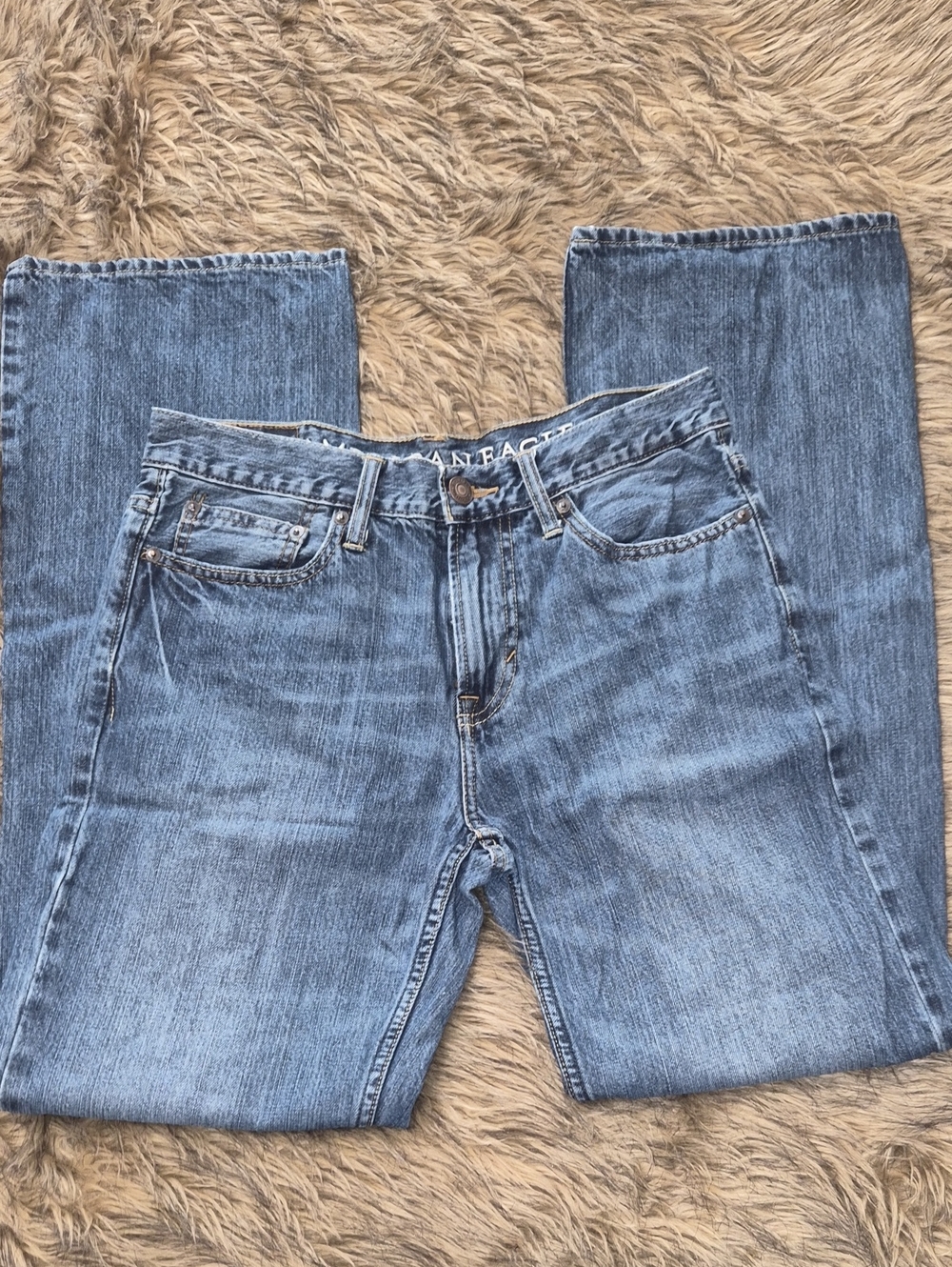 American Eagle Outfitters Men's Medium Blue Straight Jeans